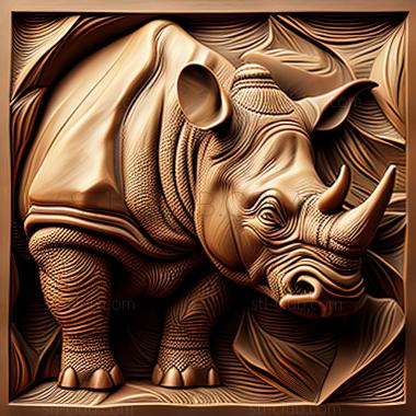 3D model st Clara rhinoceros famous animal (STL)